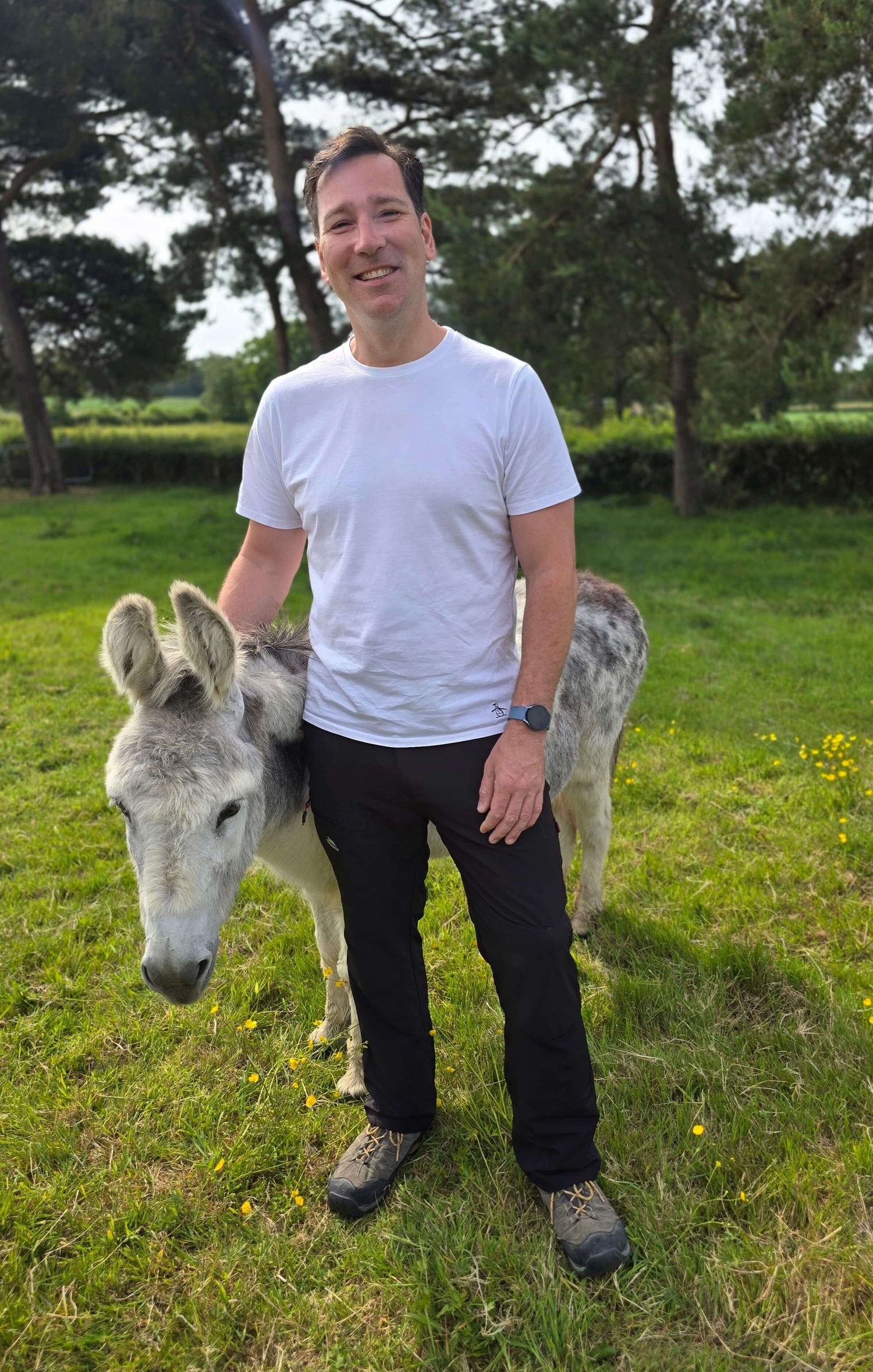 Fraser Rankin, founder of ShredEase, standing near eco bedding facility